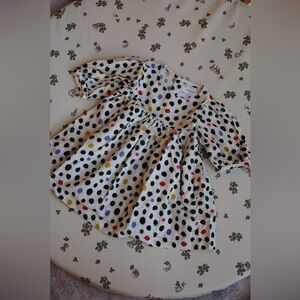 Hanna Andersson Print Flannel Dress in Bright Mini Spot